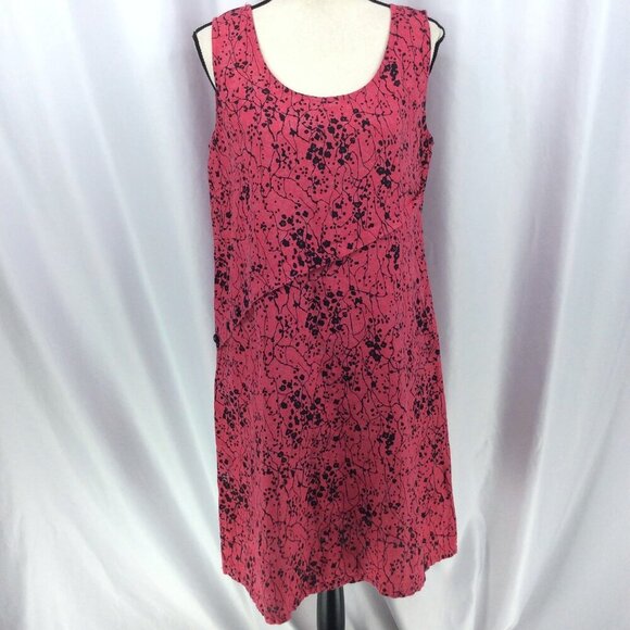 HABITAT Tank Dress Womens Size Large 100% Linen Sleeveless Sundress Floral - Picture 1 of 10